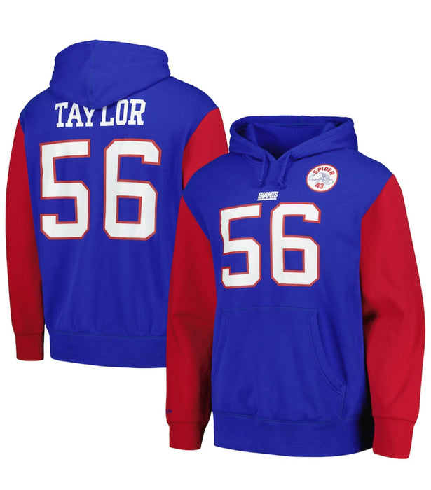 Lawrence Taylor LARGE New York Giants Mitchell & Ness Retired Player Name & Number Pullover Hoodie - Royal