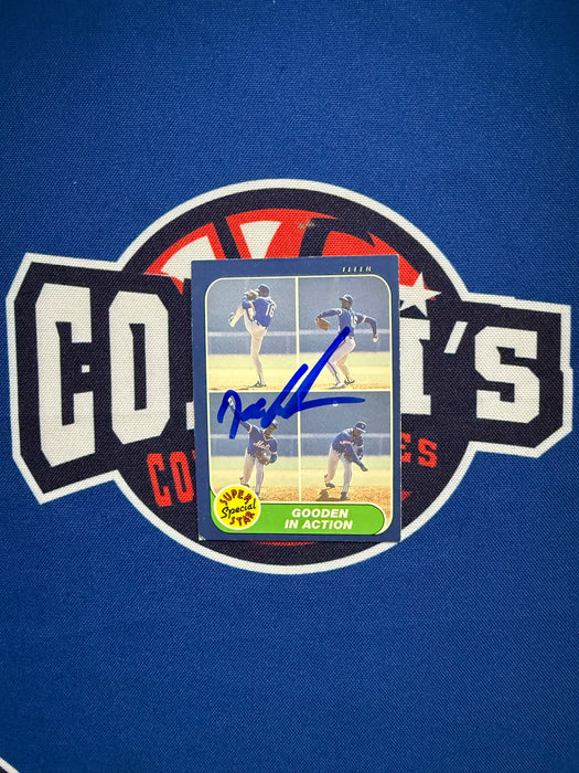 Dwight “Doc” Gooden Autographed 1986 Fleer “In Action” Card (GTP)