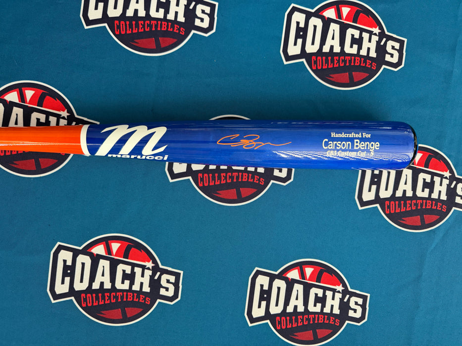 Carson Benge Autographed Marucci Game Model Bat (JSA)