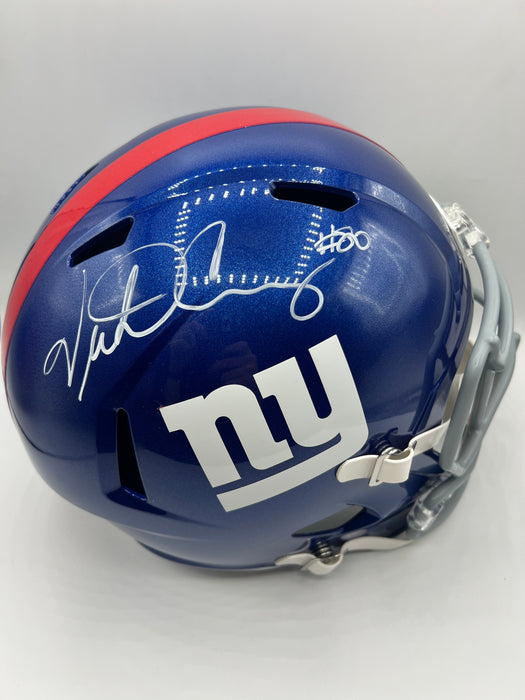 Victor Cruz Autographed NY Giants Full Size Speed Replica Helmet (Beckett)