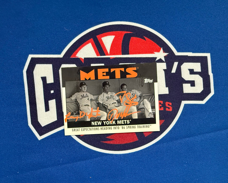 Doc, Darryl & Lenny TRIPLE Autographed 2021 Topps Once Upon a Time in Queens Special Set Card (GTP)