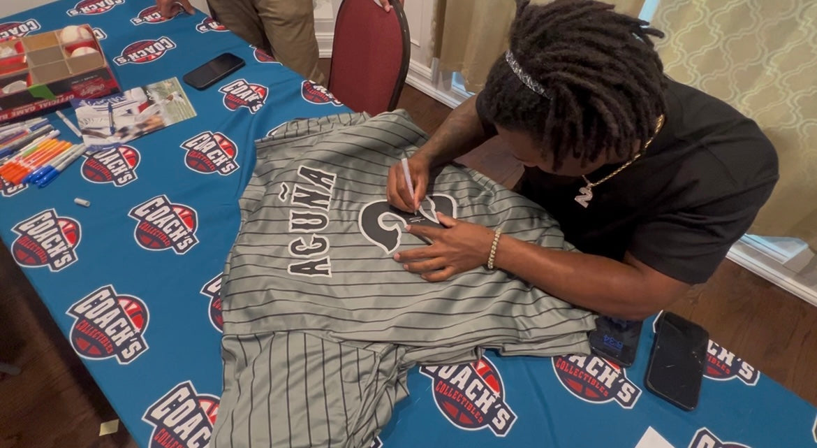 Luisangel Acuna Autographed CUSTOM NY Mets City Connect Jersey (JSA)