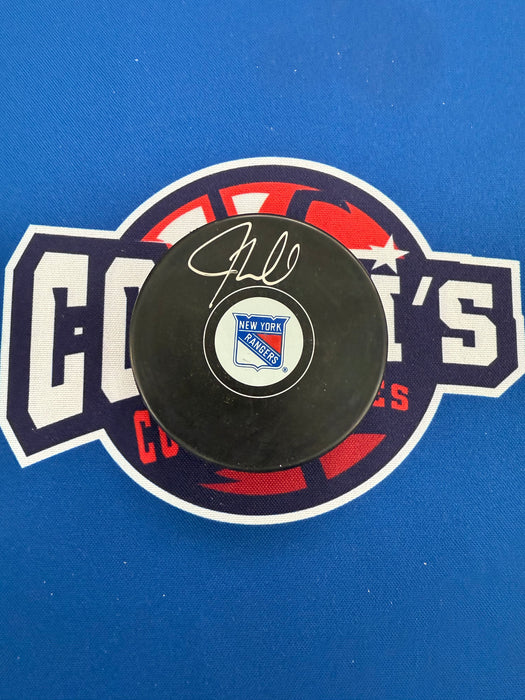 JT Miller Autographed NY Rnagers Logo Puck (Beckett)