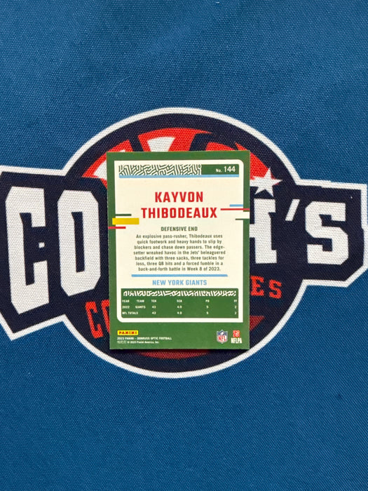 Kayvon Thibodeaux Autographed 2023 Panini Donruss Optic Card (GTP)
