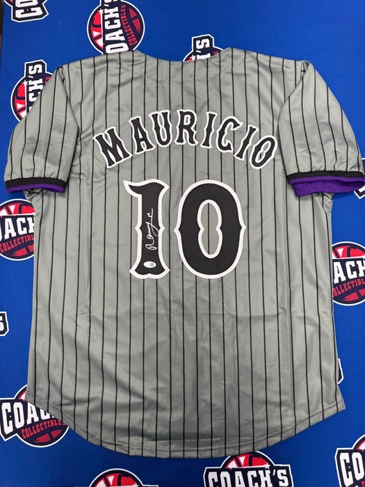 Ronny Mauricio Autographed NY Mets City Connect CUSTOM Jersey (JSA)