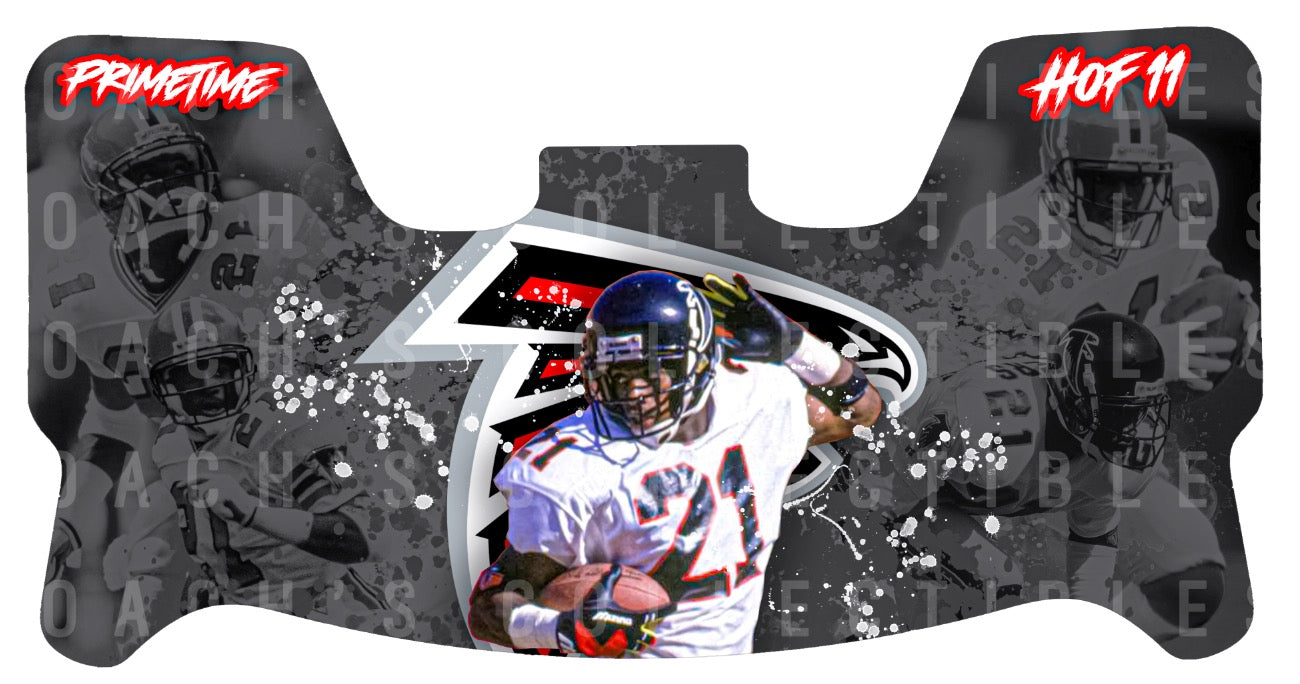 Deion Sanders Custom Visor for Any Full Size Riddell Helmet (Universal Fit)