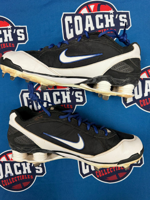 GAME USED David Wright Autographed PAIR of Blue Nike Cleats w/ Game Used Inscription (Beckett)