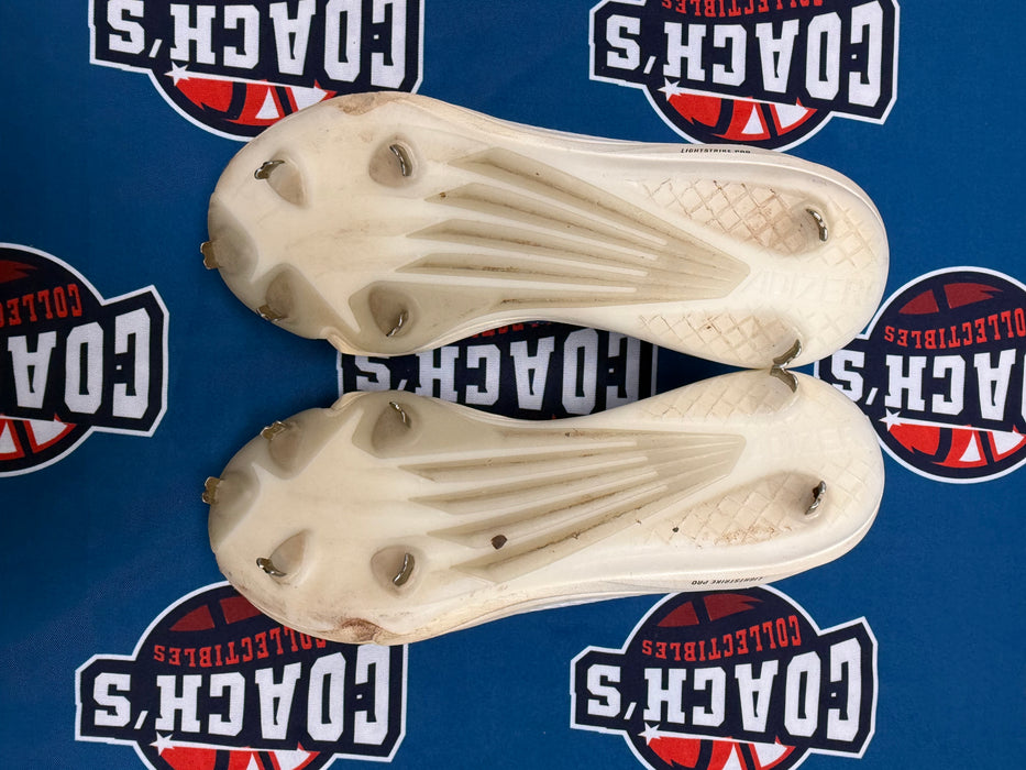 GAME USED Ronny Mauricio Autographed PAIR of Adidas Cleats w/ Game Used 2025 Inscription (JSA)