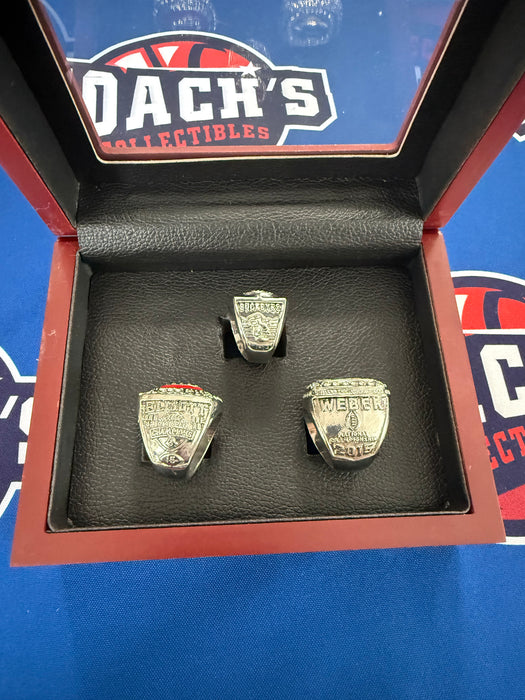 Ohio State 3pc Replica College Football National Championship Ring Set w/ Display Box