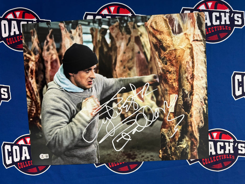 Sylvester Stallone Autographed "Rocky" 16x20 Meat Locker Photo (Beckett)
