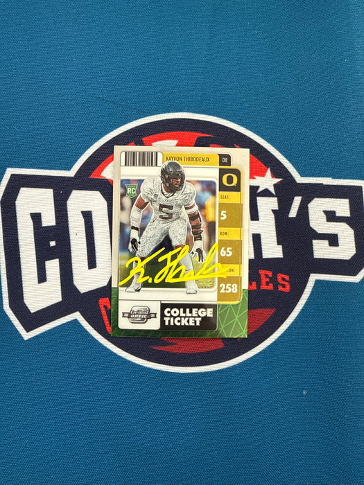 Kayvon Thibodeaux Autographed 2022 Panini Chronicles Contenders Optic Draft Picks Rookie Card (GTP)