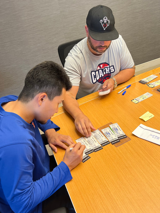Kodai Senga KANJI Autographed MLB Debut Game Ticket Stub with Inscription GEM MINT 10 (PSA SLABBED)