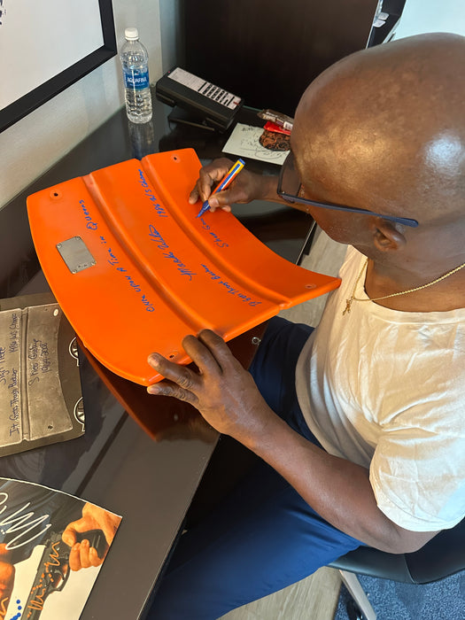 Mookie Wilson Autographed Shea Stadium Authentic Orange Seat Back w/ Multi Inscription (JSA)