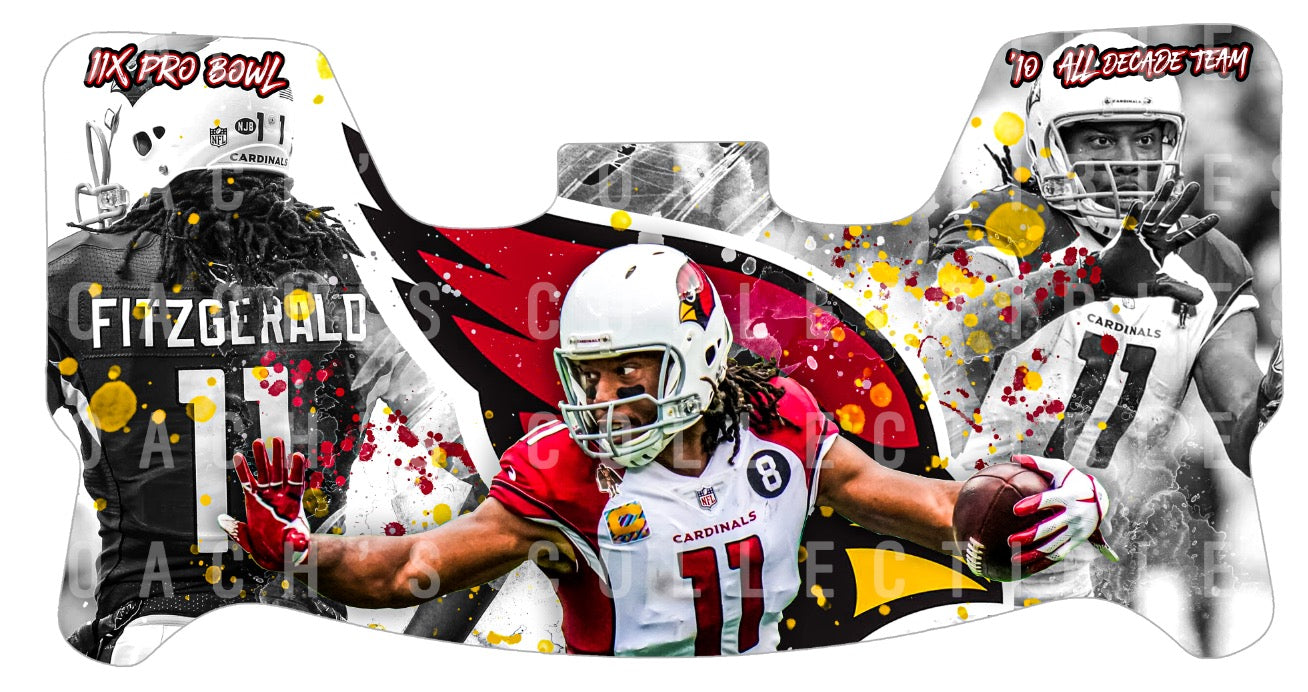 Larry Fitzgerald Custom Visor for Any Full Size Riddell Helmet (Universal Fit)