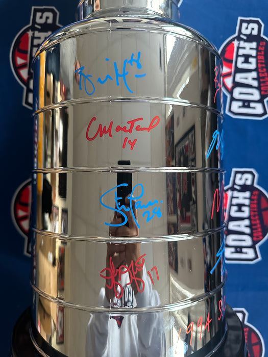 1994 New York Rangers Team Signed Full Size 25" Stanley Cup Trophy w/ 17 Autographs (Beckett)