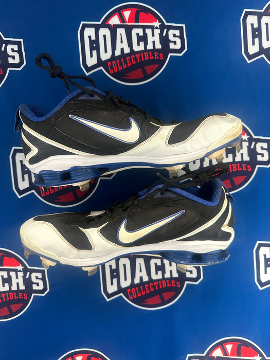 GAME USED David Wright Autographed PAIR of Blue Nike Cleats w/ Game Used Inscription (Beckett)