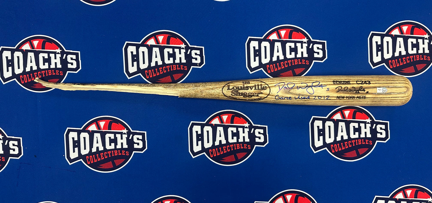 David Wright Autographed GAME USED & BROKEN Bat from 2012 Season w/ Inscr (MLB/Beckett)