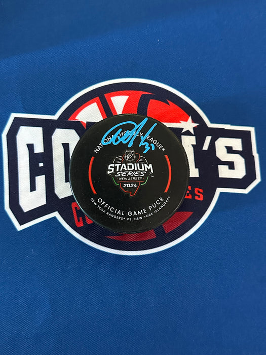 Igor Shesterkin Autographed NY Rangers Stadium Series Game Puck (Fanatics)