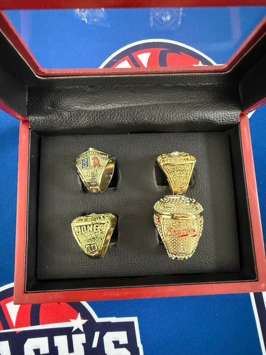 Atlanta Braves 4pc Replica World Series Ring Set w/ Display Box