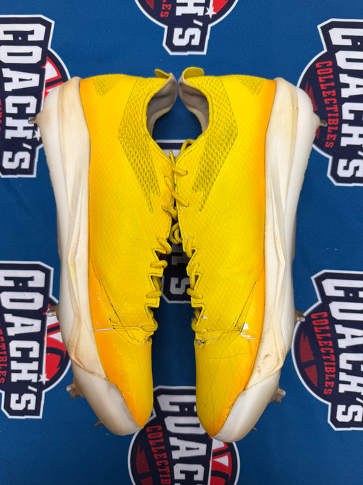 GAME USED Ronny Mauricio Autographed PAIR of Adidas Cleats w/ Game Used 2025 Inscription (JSA)