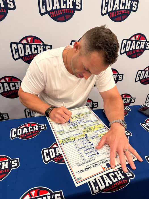 David Wright Autographed 2015 World Series Game 3 Replica Lineup Card with Inscription (JSA/MLB)