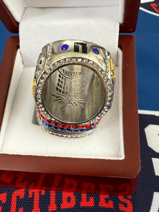 Oklahoma City Thunder Replica 2025 NBA Championship Ring w/ Display Box (SGA-MVP)