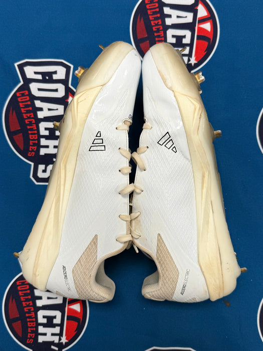GAME USED Ronny Mauricio Autographed PAIR of Adidas Cleats w/ GU 2025 Inscription (JSA)