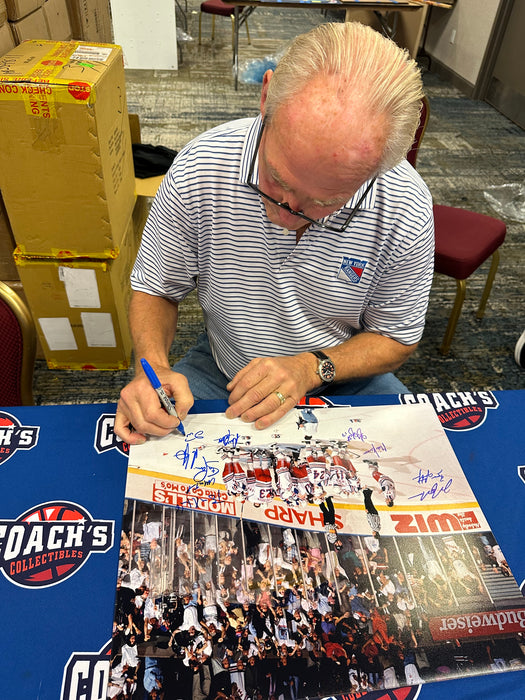 1994 New York Rangers Team Signed 16x20 Celebration Photo w/ 17 Autographs (Beckett)