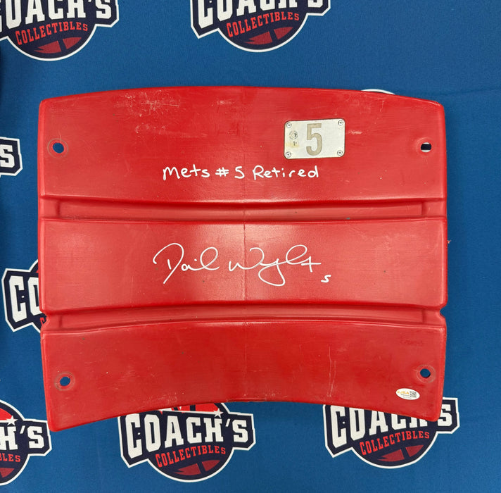David Wright Autographed Shea Stadium Authentic Red Seat Back w/ Mets #5 Retired Inscription  (JSA)