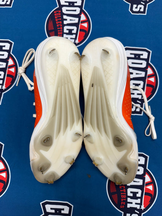 GAME USED Ronny Mauricio Autographed PAIR of Adidas Cleats w/ Game Used 2025 Inscription (JSA)