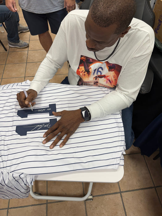 Dwight “Doc” Gooden Autographed CUSTOM Yankees Jersey with No Hitter 5-14-96 Inscription (JSA)