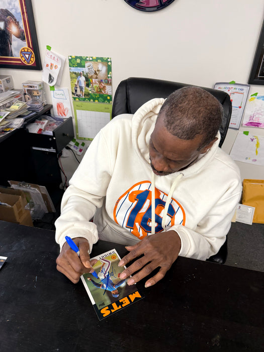 Dwight "Doc" Gooden Autographed 1986 JUMBO Topps 5x7 Card w/ Dr. K (JSA)