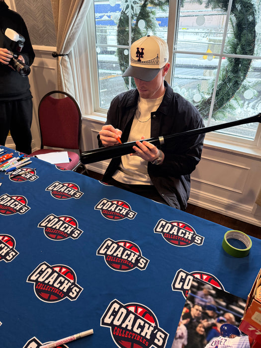 Brett Baty Autographed Black Rawlings Pro Model Bat (JSA)