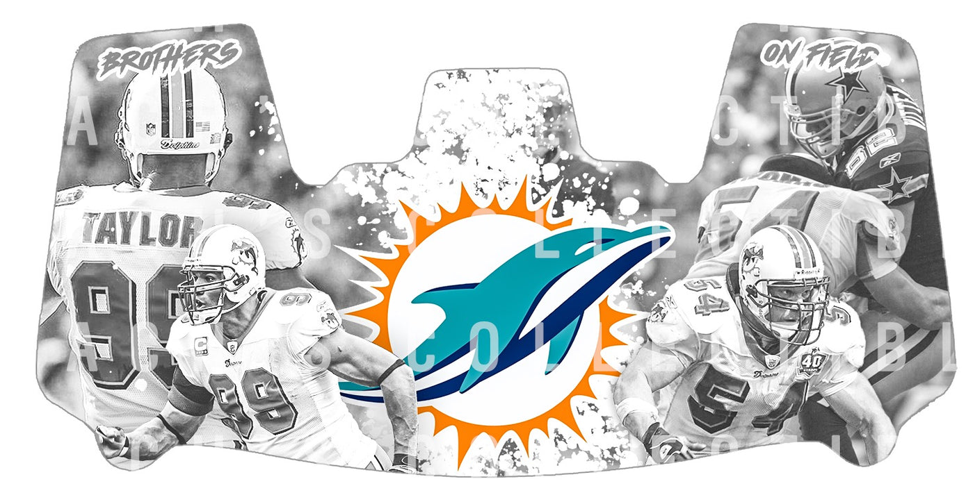 Zach Thomas & Jason Taylor ICE Custom Visor for Any Full Size Riddell Helmet (Universal Fit)