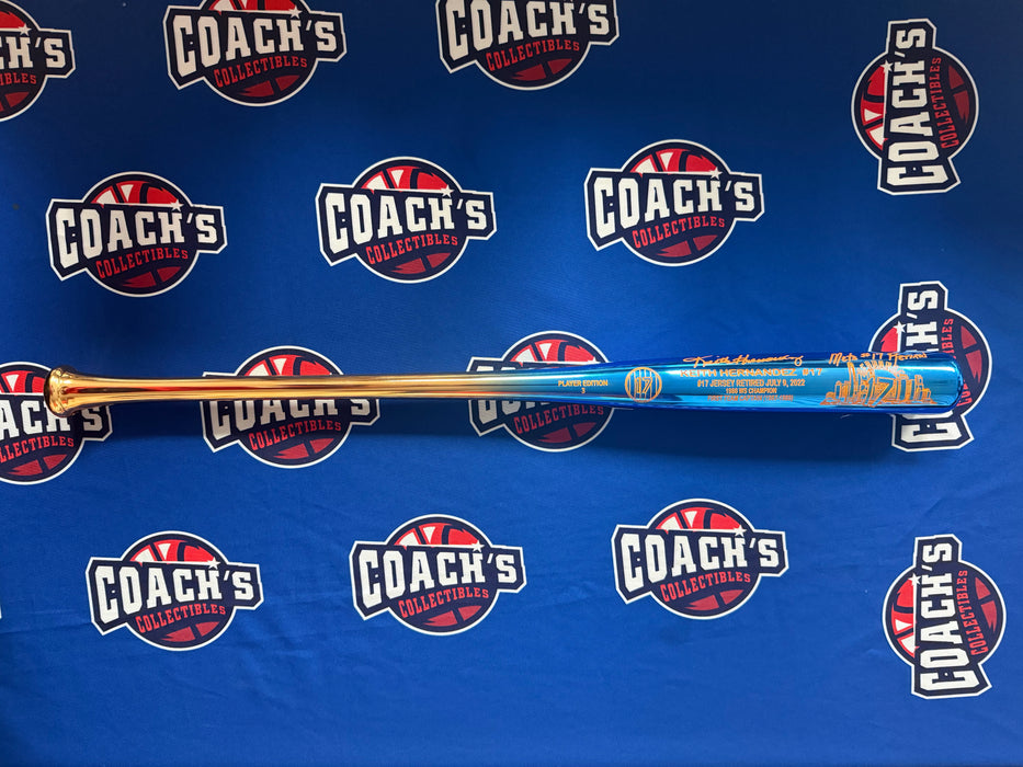 Keith Hernandez Autographed Special Limited Edition CHROME Baseball Bat w/ Mets #17 Retired (JSA)