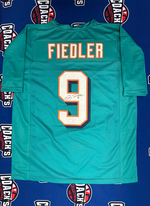 Jay Fiedler Autographed CUSTOM Miami Dolphins Teal Jersey (JSA)