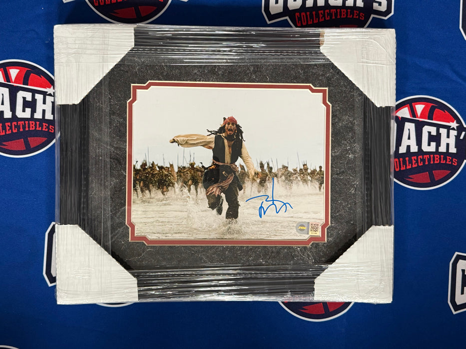 FRAMED Johnny Depp Autographed 8x10 Pirates of the Caribbean Photo (SWAU)