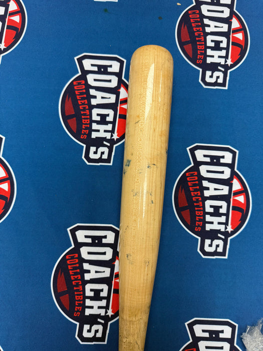 Ronny Mauricio Autographed GAME USED Bat from 2025 Season w/ Inscr (JSA)