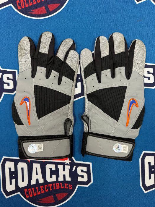 GAME USED David Wright Autographed PAIR of Nike Batting Gloves w/ Game Used Inscription (Beckett)