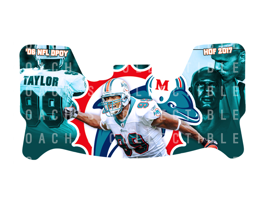 Jason Taylor Custom Visor for Any Full Size Riddell Helmet (Universal Fit)