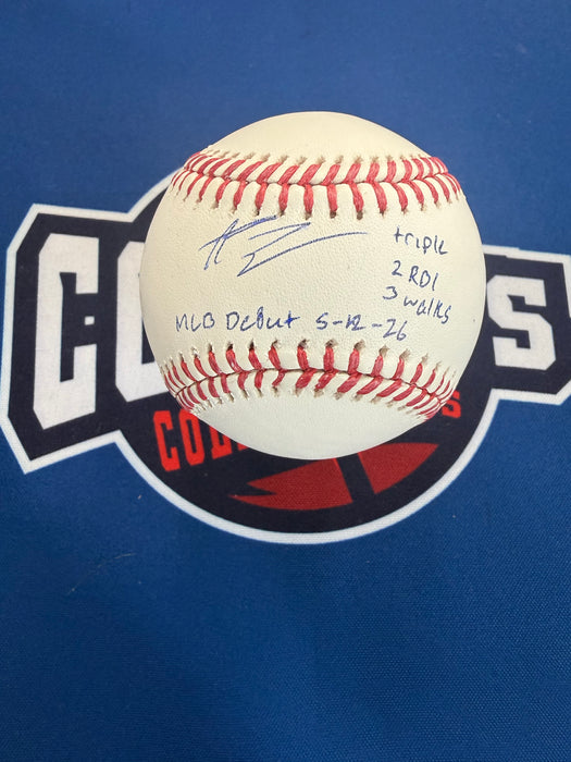 AJ Ewing Autographed Official Major League Baseball w/ Multi Inscriptions (Beckett)