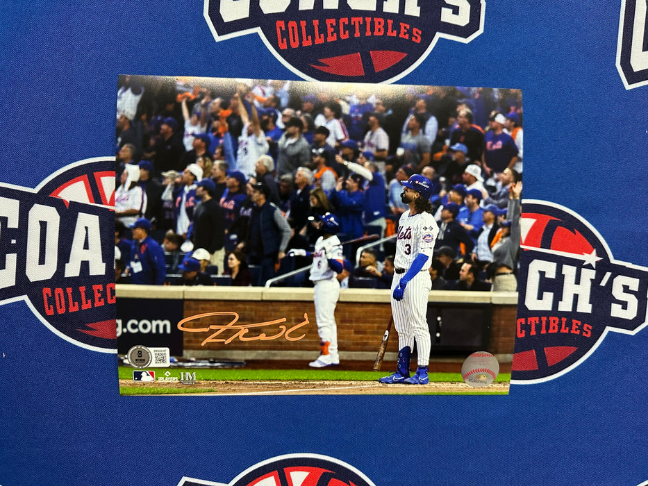 Jesse Winker Autographed 8x10 2024 NLDS Home Run Photo (Beckett)