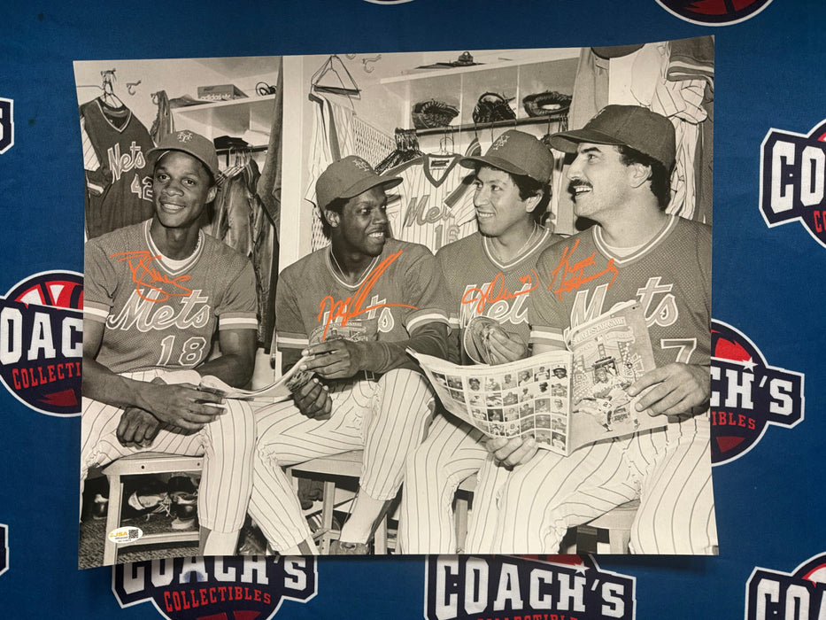 1986 Mets Multi Signed 16x20 Photo (JSA)