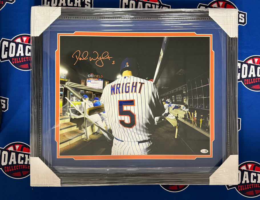 FRAMED David Wright Autographed 16x20 Photo (JSA)