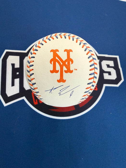 AJ Ewing Autographed NY Mets Team Stitch Logo Official Major League Baseball (Beckett)