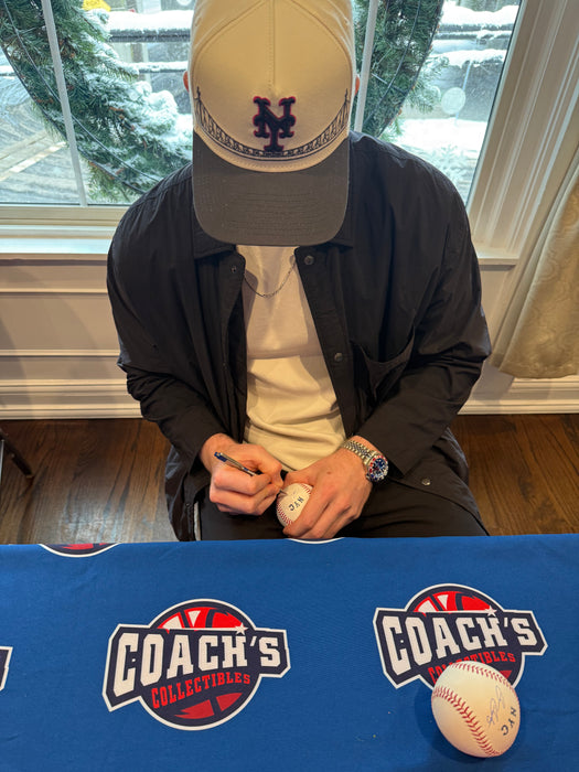 Brett Baty Autographed City Connect Logo Official Major League Baseball (JSA)