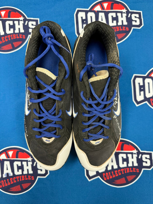 GAME USED David Wright Autographed PAIR of Blue Nike Cleats w/ Game Used Inscription (Beckett)