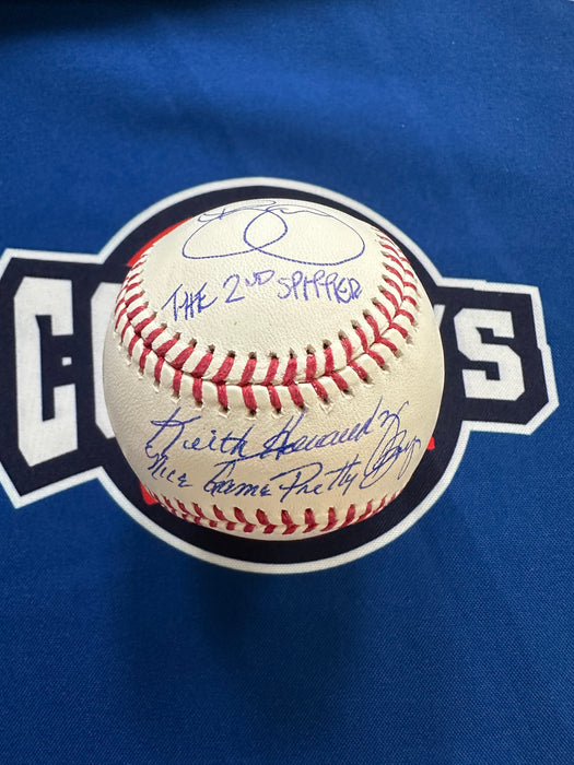 Keith Hernandez & Roger McDowell DUAL Autographed OMLB with Seinfeld Inscriptions (JSA)