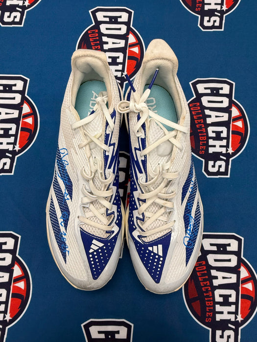 GAME USED Ronny Mauricio Autographed PAIR of Adidas Cleats w/ Game Used 2025 Inscription (JSA)