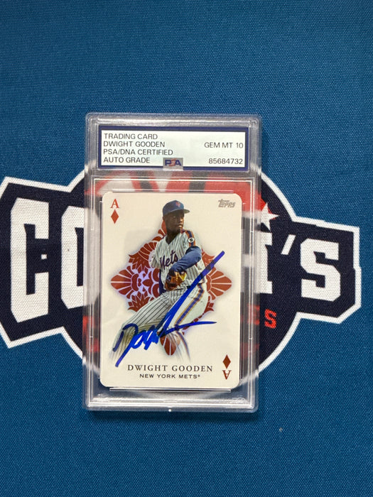 Dwight “Doc” Gooden Autographed 2023 Topps All Aces Trading Card Gem 10 Auto (PSA SLAB)